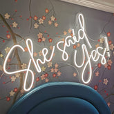 She said yes Neon Sign